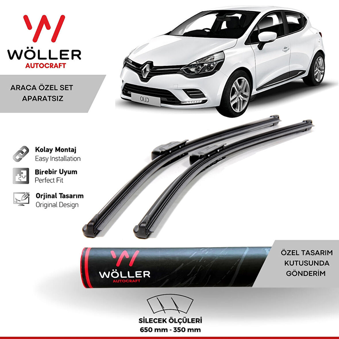 Renault Clio 4 Silecek 2012 2020 Wöller Silecek Takımı Araca Özel