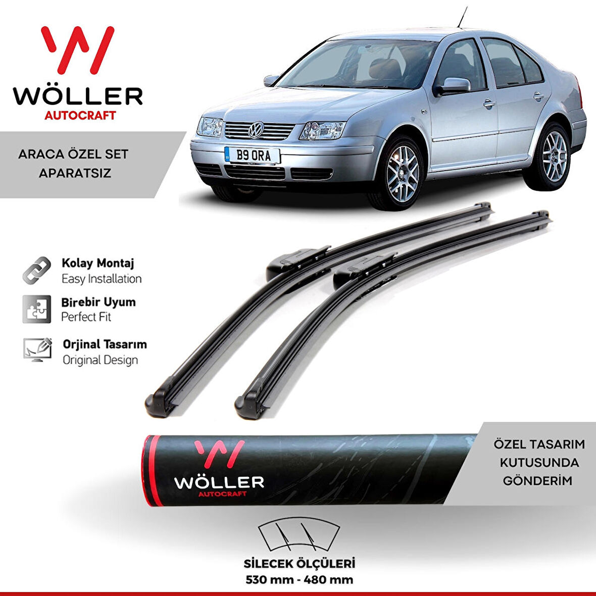 Volkswagen Bora Silecek 1998 2002 Wöller Silecek Takımı Araca Özel