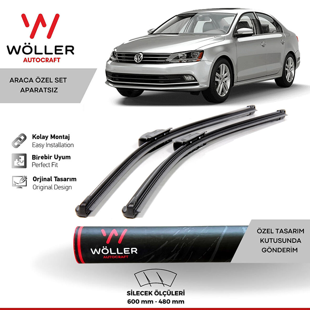 Volkswagen Jetta Silecek 2011 2018 Wöller Silecek Takımı Araca Özel