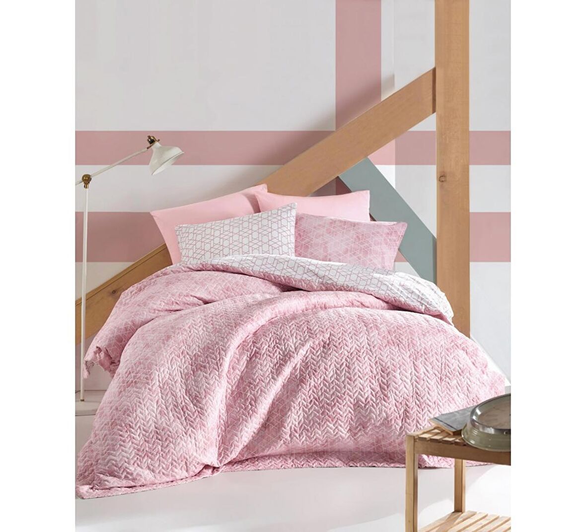 Minimal Ranforce Çift Kişilik Complete Set Best Pembe