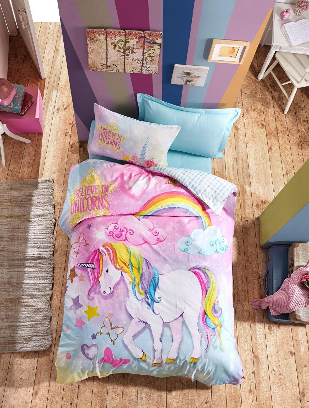 Cotton Box Junior Unicornlu Pamuk Çocuk Nevresim Takımı