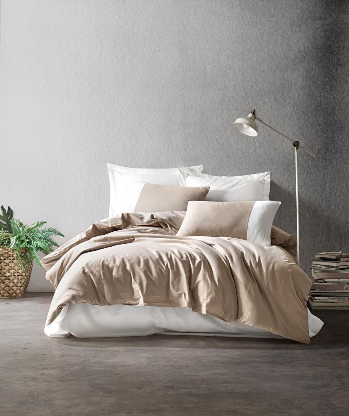 Cotton Box Plain Düz Pamuk Çift Kişilik Nevresim Takımı