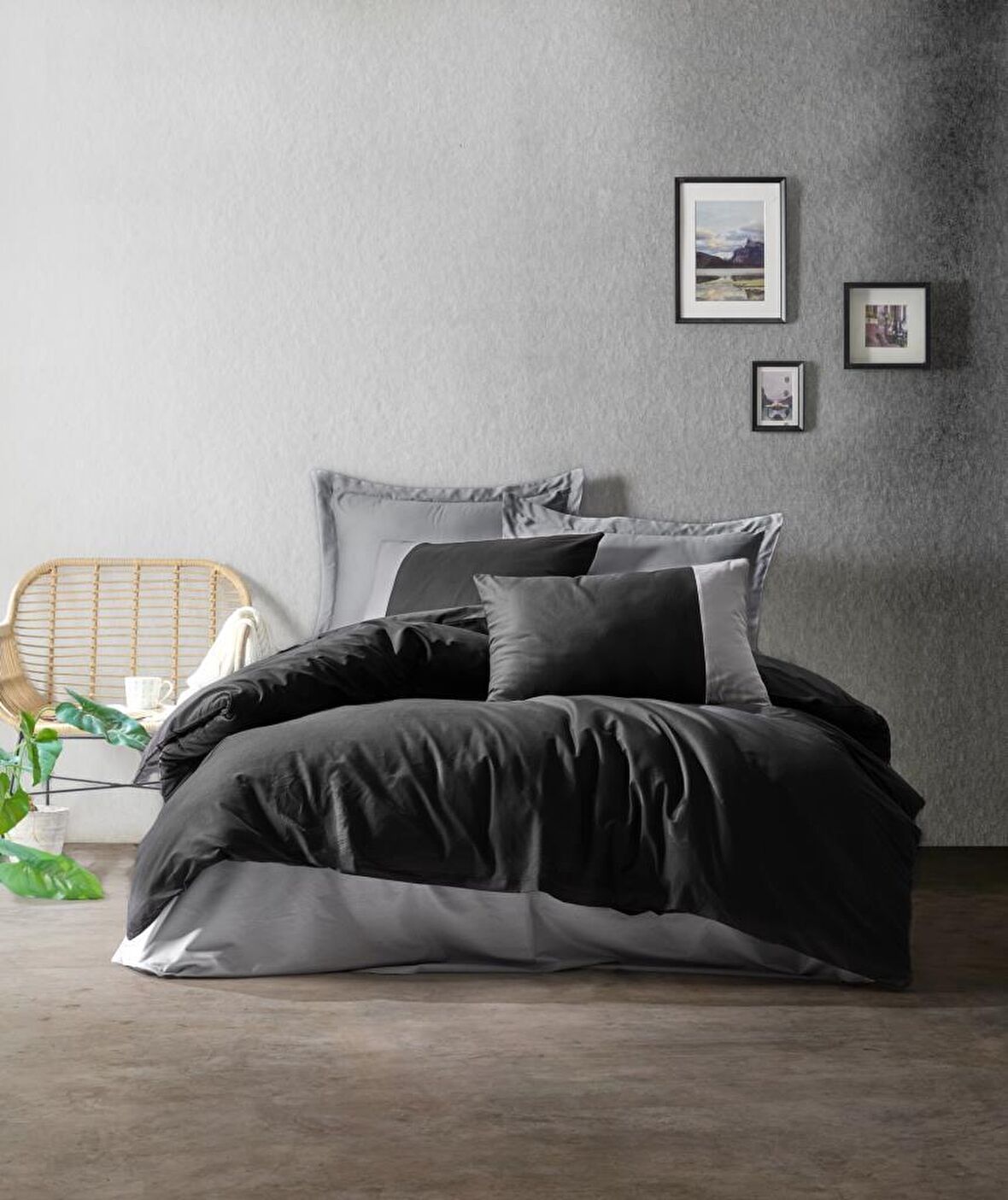 Cotton Box Plain Düz Pamuk Çift Kişilik Nevresim Takımı