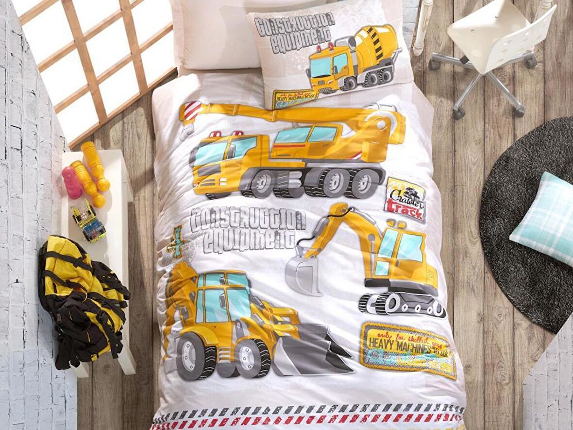 Cottonbox Junior Track Tek Kişilik Nevresim Takımı Turkuaz