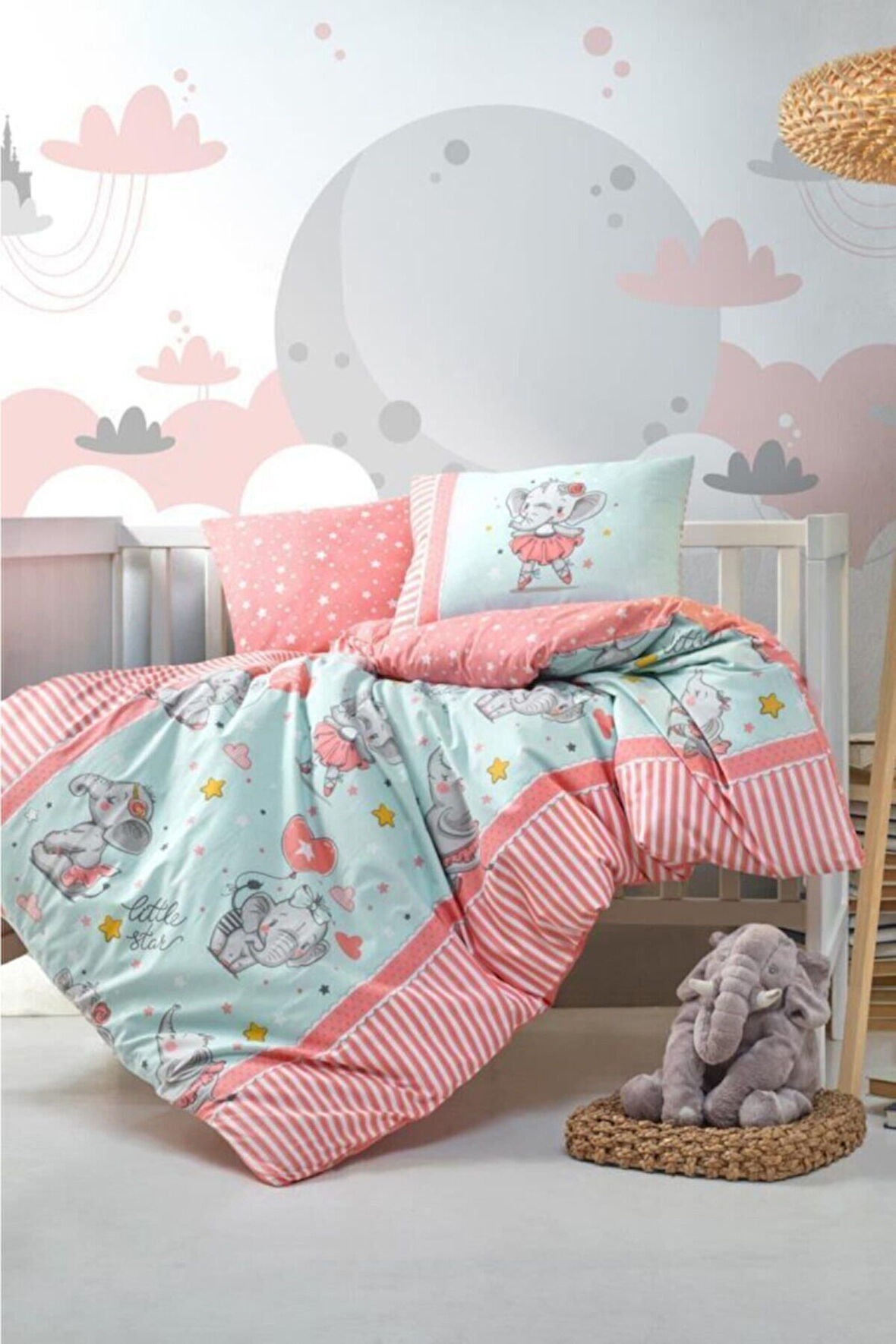 Elephant - Pembe Baby Collection Nevresim Takımı