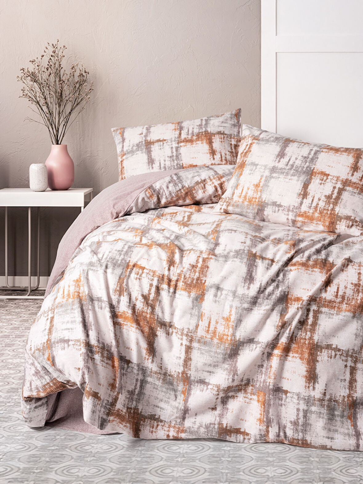 Cotton Box Flanel Tek Kişilik Nevresim Takımı Farida Kahve