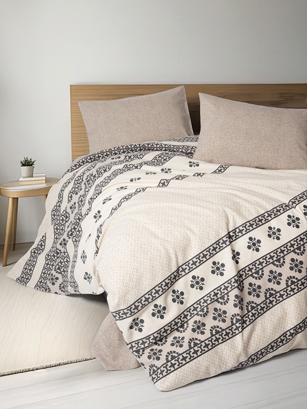Cotton Box Flanel Tek Kişilik Nevresim Takımı Anita Karamel