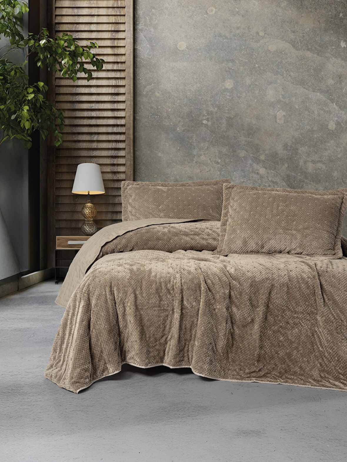 Cotton Box Softnest Tek Kişilik Yatak Örtüsü Boleta Bej