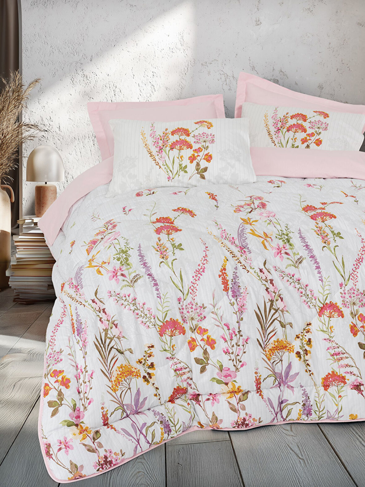 Cotton Box Çift Kişilik Uyku Seti Lilura Pembe