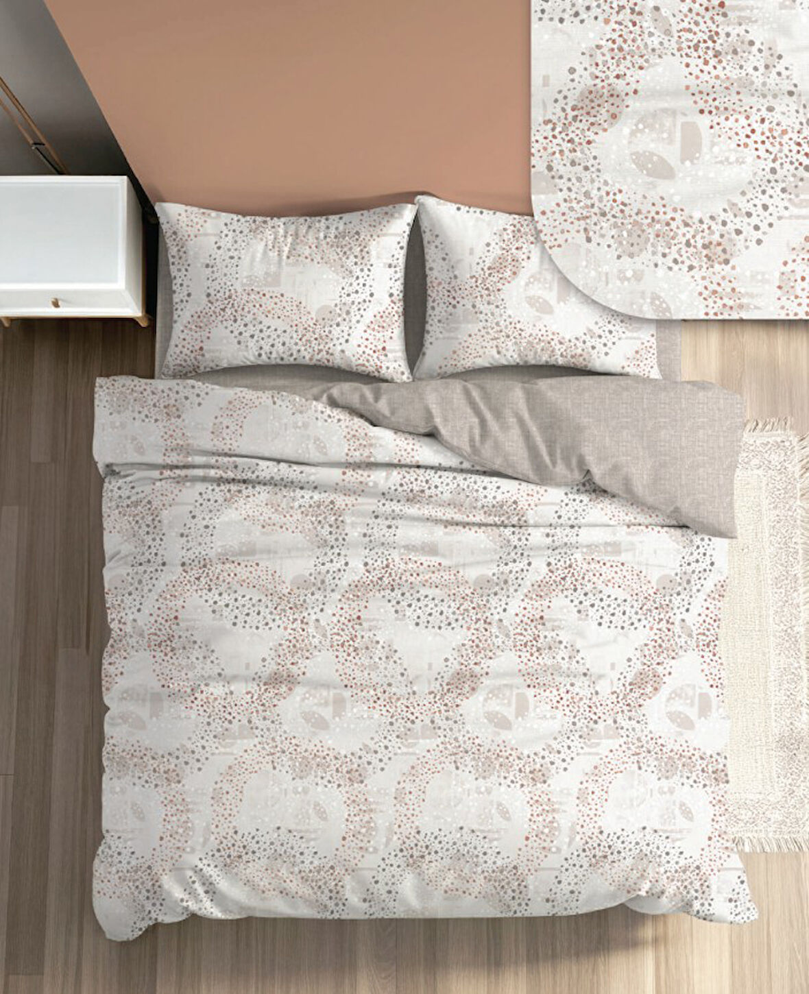 FİXBOX ÇİFT KİŞİLİK RANFORCE NEVRESİM TAKIMI ORBİTA VİZON