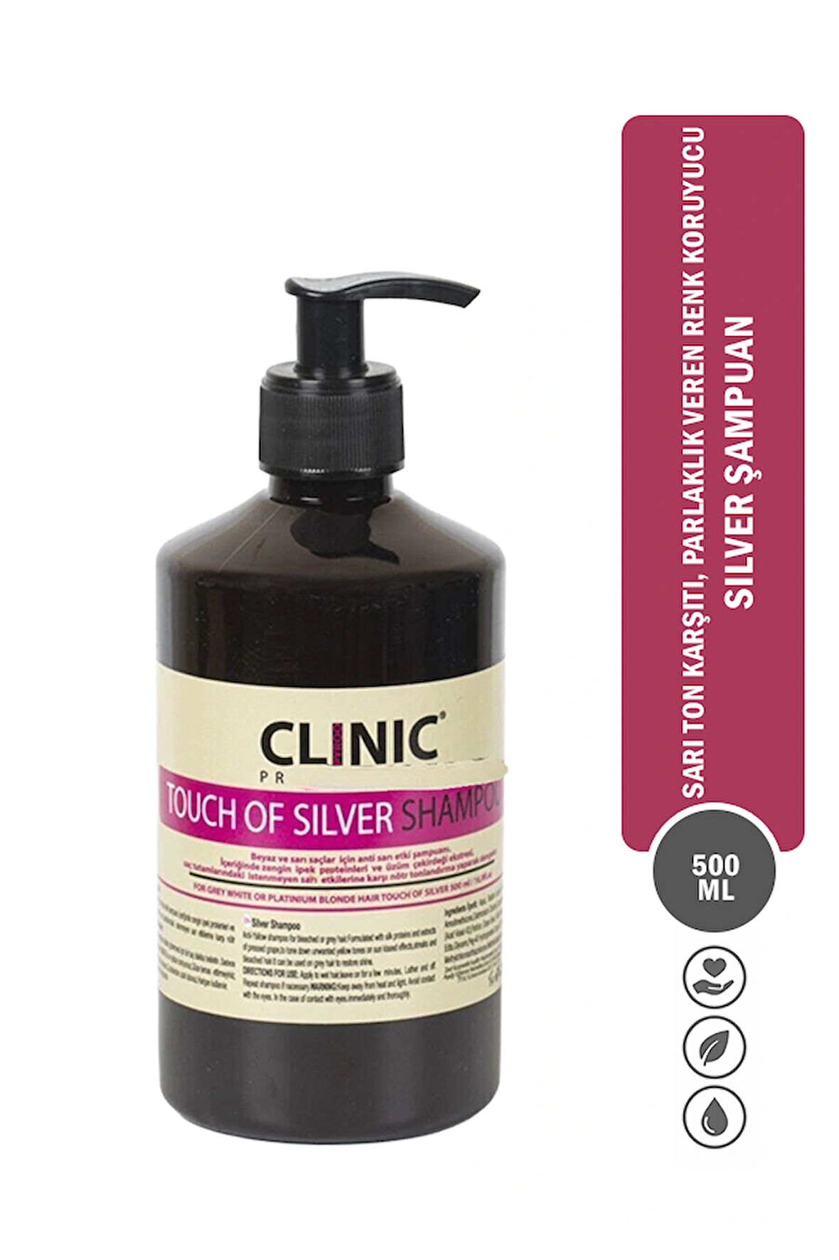 Sarı Ton Karşıtı, Parlaklık Veren Renk Koruyucu - Silver Şampuan - 500 ml
