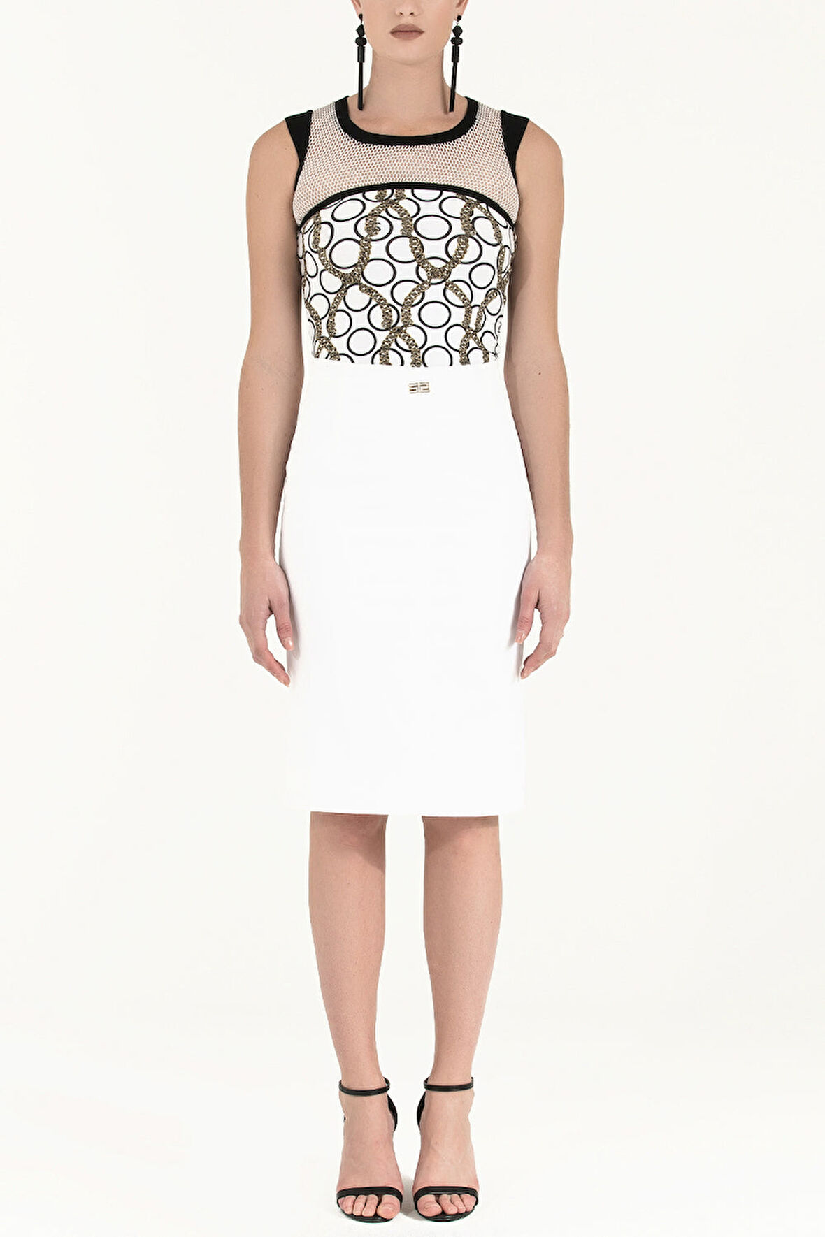 Beyaz Dar kesim cepli etek 80390 | 40