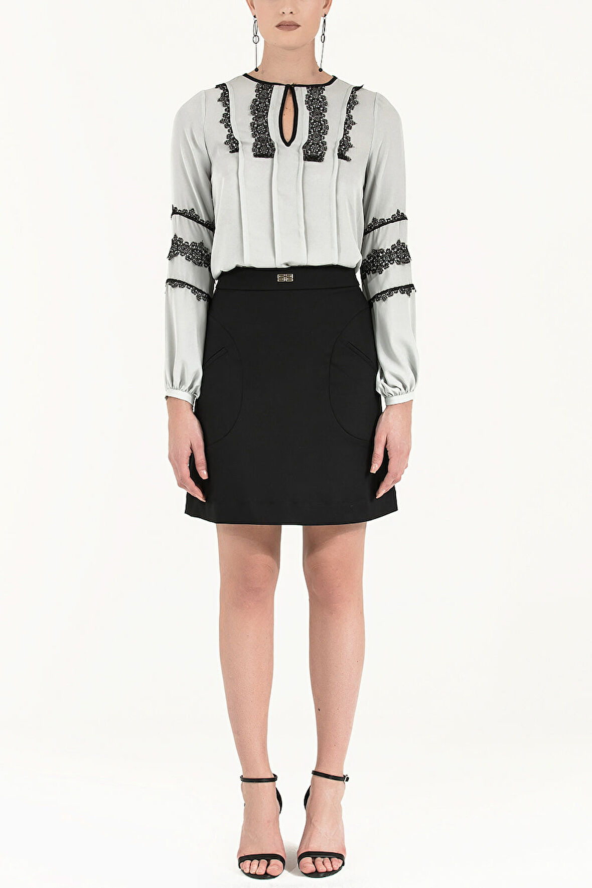 Siyah Cepli pamuk etek 80406 | 38