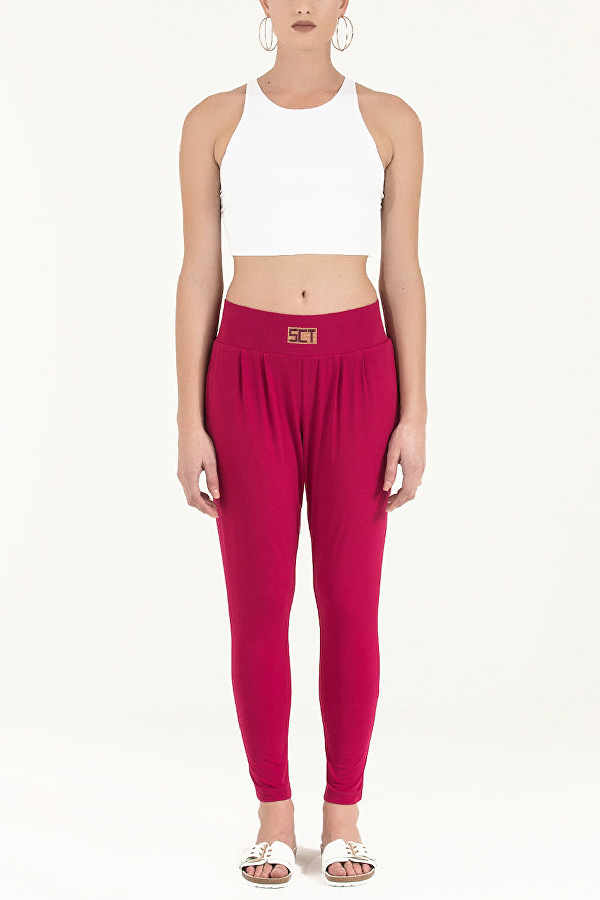 Fuşya Bol kesim pantolon 40682 | 40