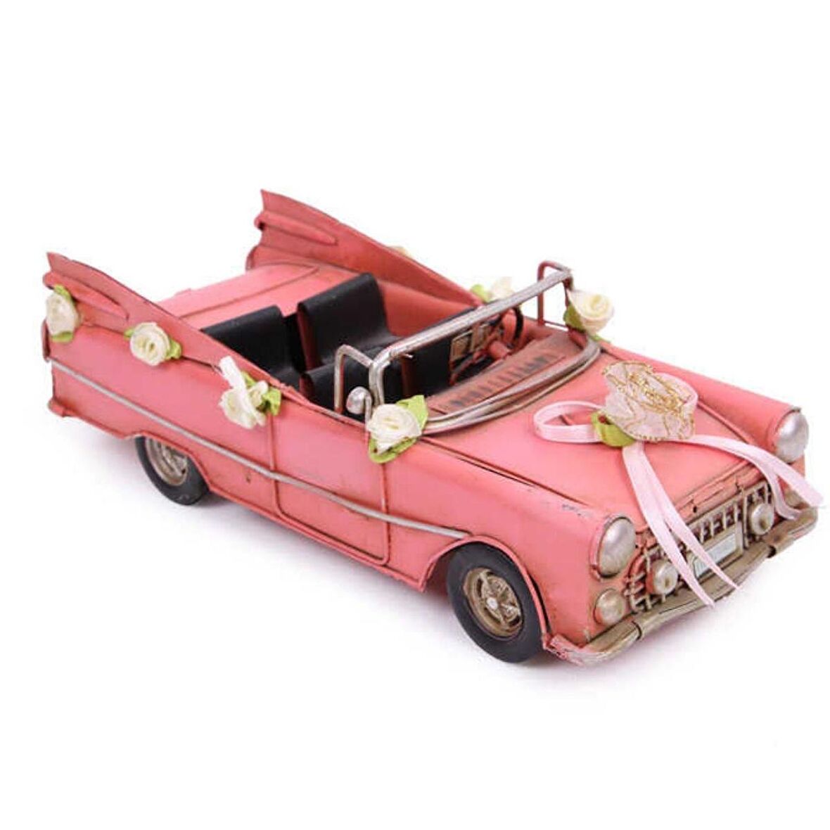 Dekoratif Metal Vintage Gelin Arabası Klasik Chevrolet Araba 24 cm
