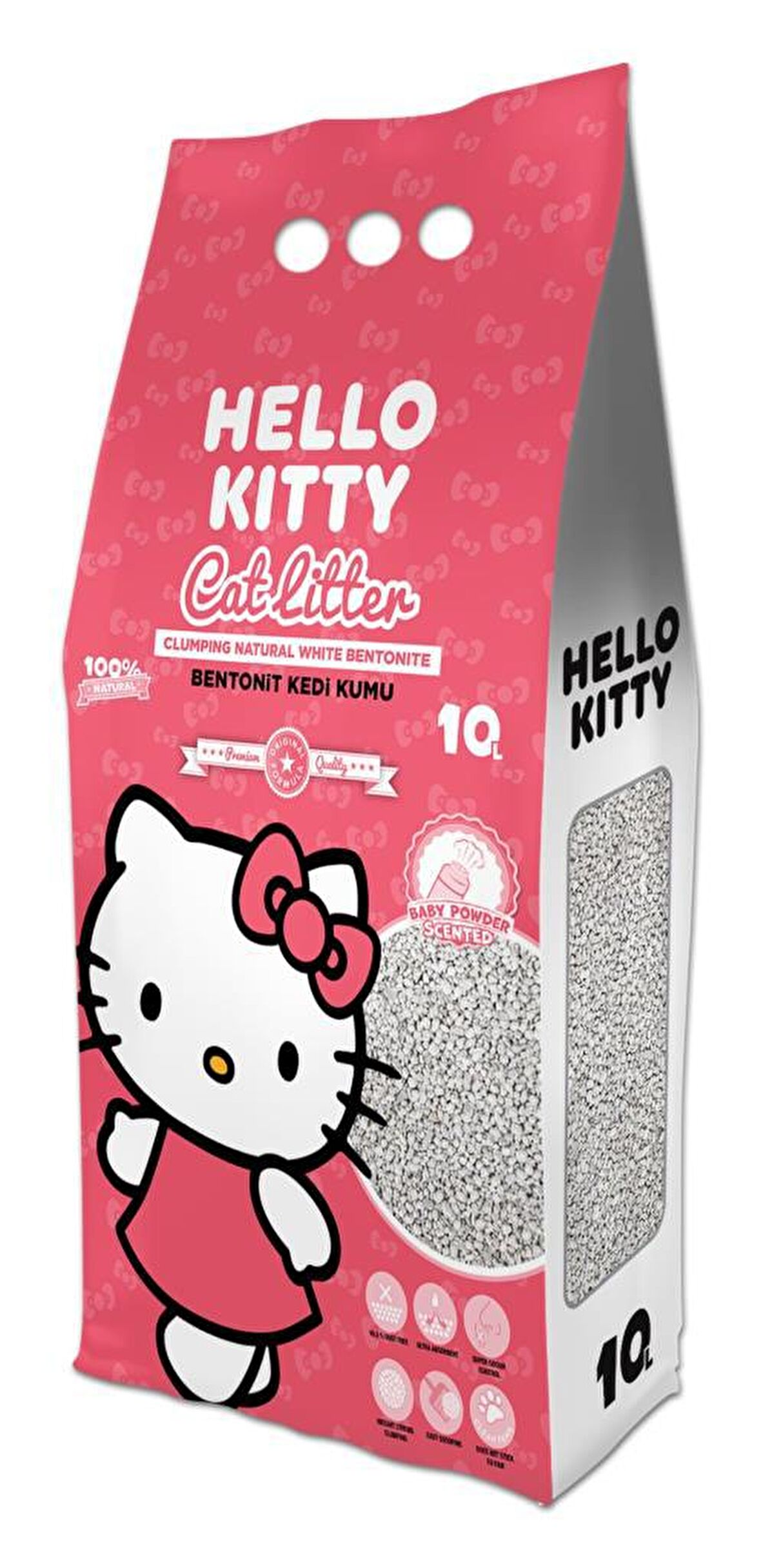 HELLO KITTY 10L BEBEK PUDRASI KOKULU BENTONİT KEDİ KUMU