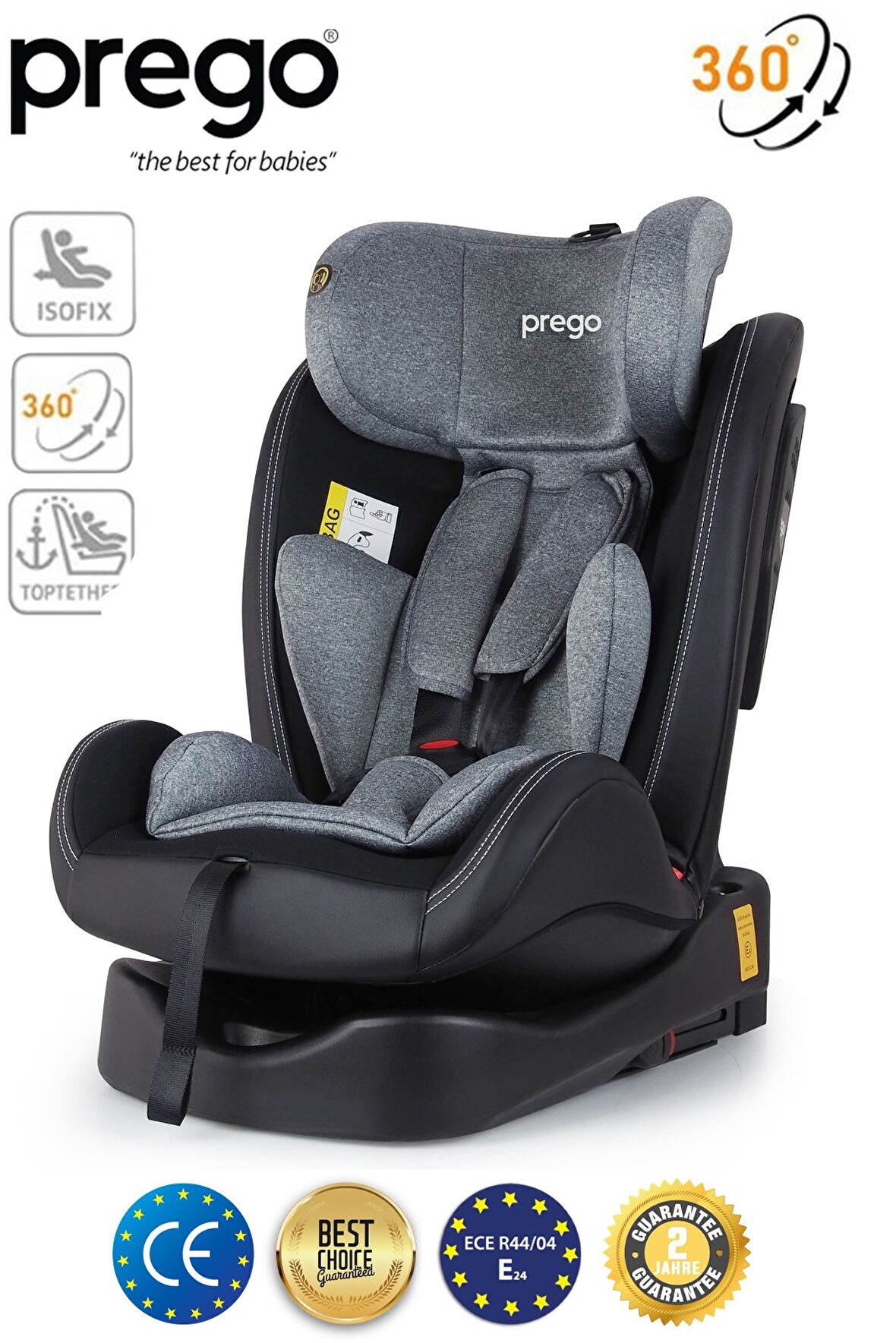 Prego Profix 0-36 kg 360 Derece Dönen Emniyet Kemeri + Isofix Oto Koltuğu