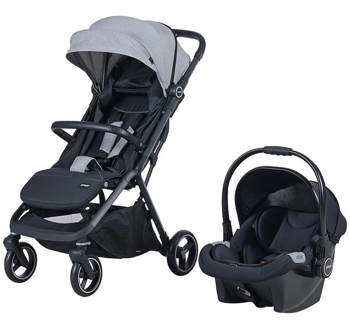 Prego 2026 Smart Fold Travel Bebek Arabası / Gri