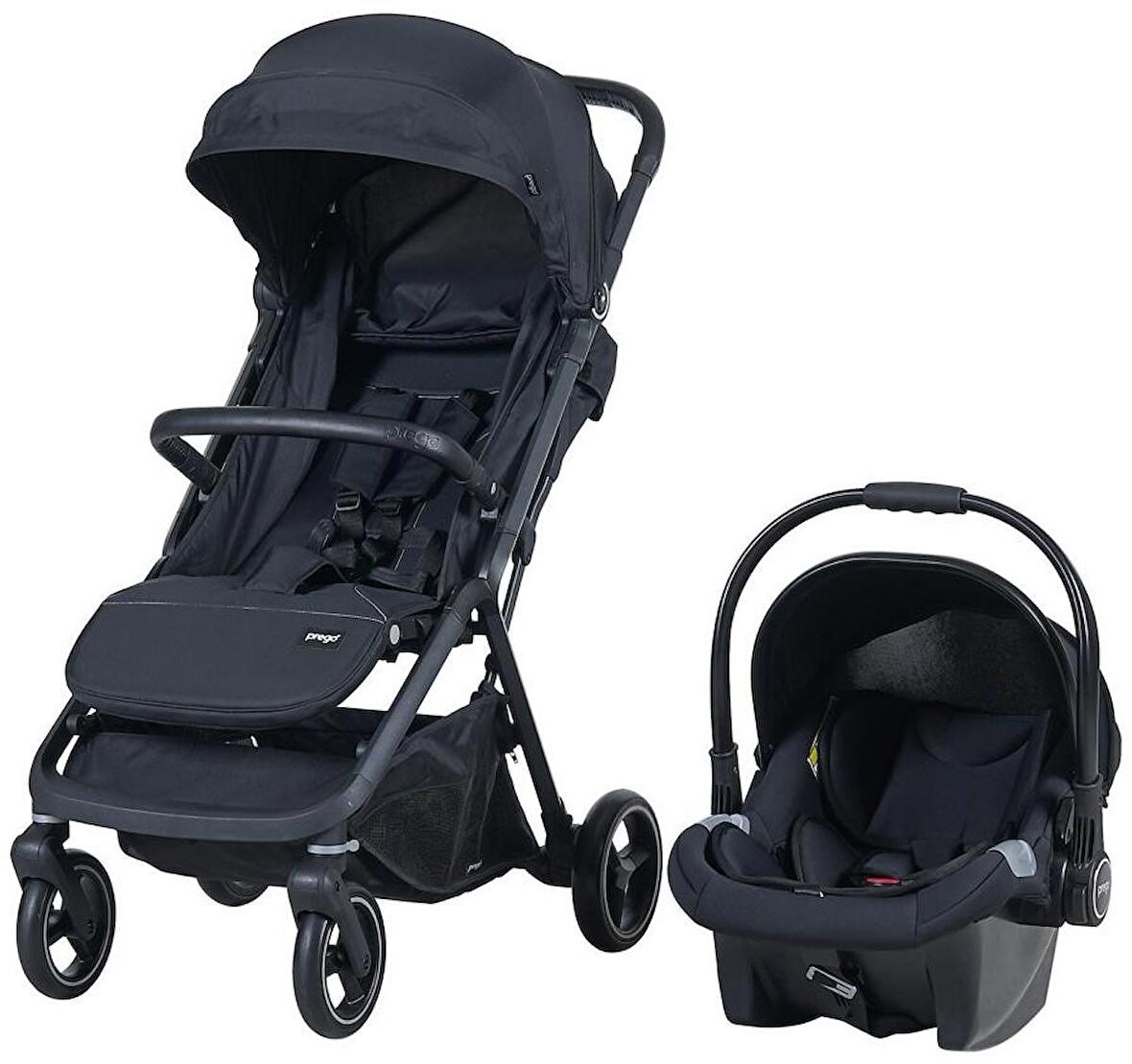 Prego 2026 Smart Fold Travel Bebek Arabası / Siyah