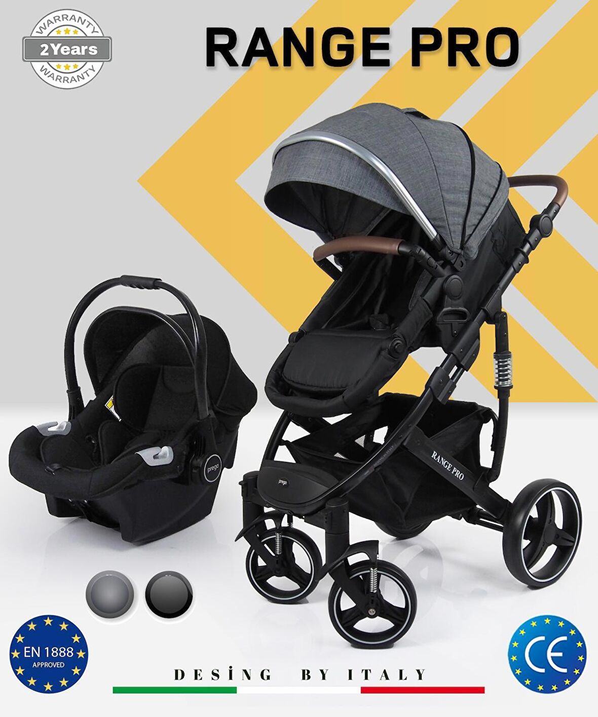 Prego Range Pro Travel Sistem Portbebeli Bebek Arabası