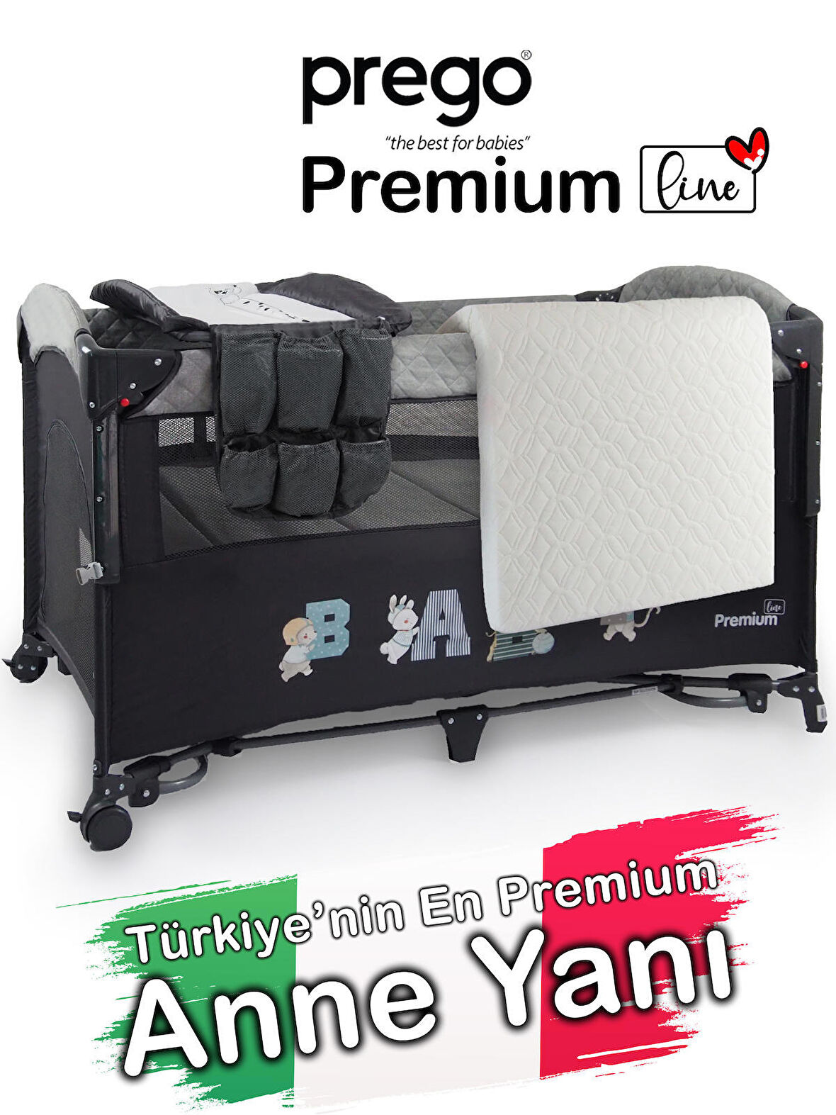 Premium Line Alt Açma Üniteli Anne Yanı Oyun Parkı + Yatak Hediyeli