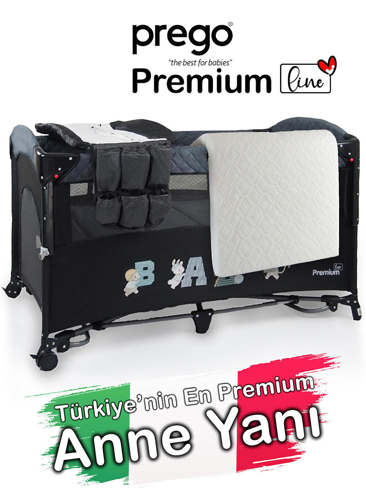 Premium Line Alt Açma Üniteli Anne Yanı Oyun Parkı + Yatak Hediyeli