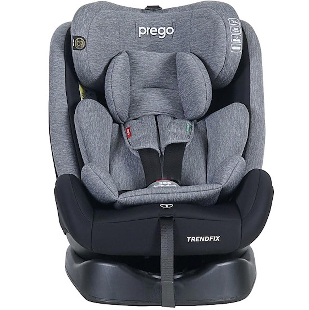 Prego Trendfix 360° Dönebilen Isofixli 0 - 36 kg Oto Koltuğu Gri