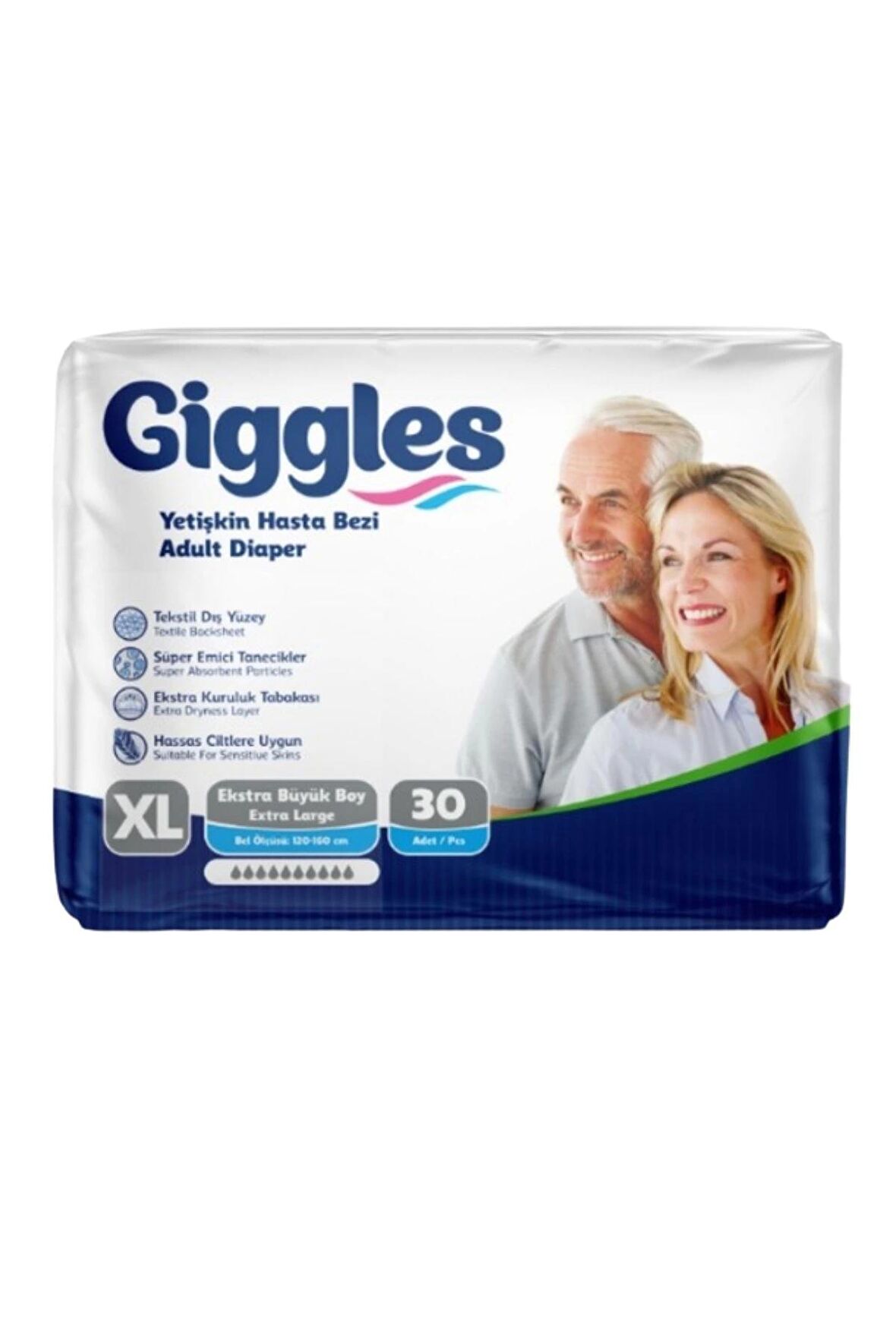 Giggles Belbantlı Yetişkin Hasta Bezi Extra Large XL 30 Lu 