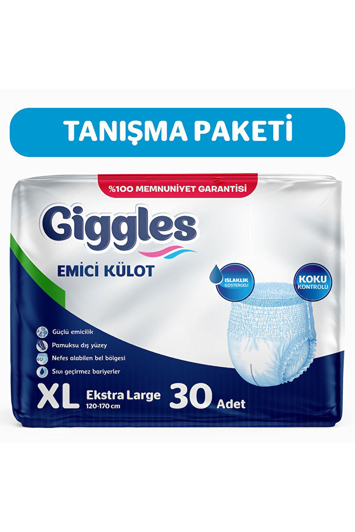 Giggles Emici Külot Extra Large (XL) Hasta Bezi | 30 Adet