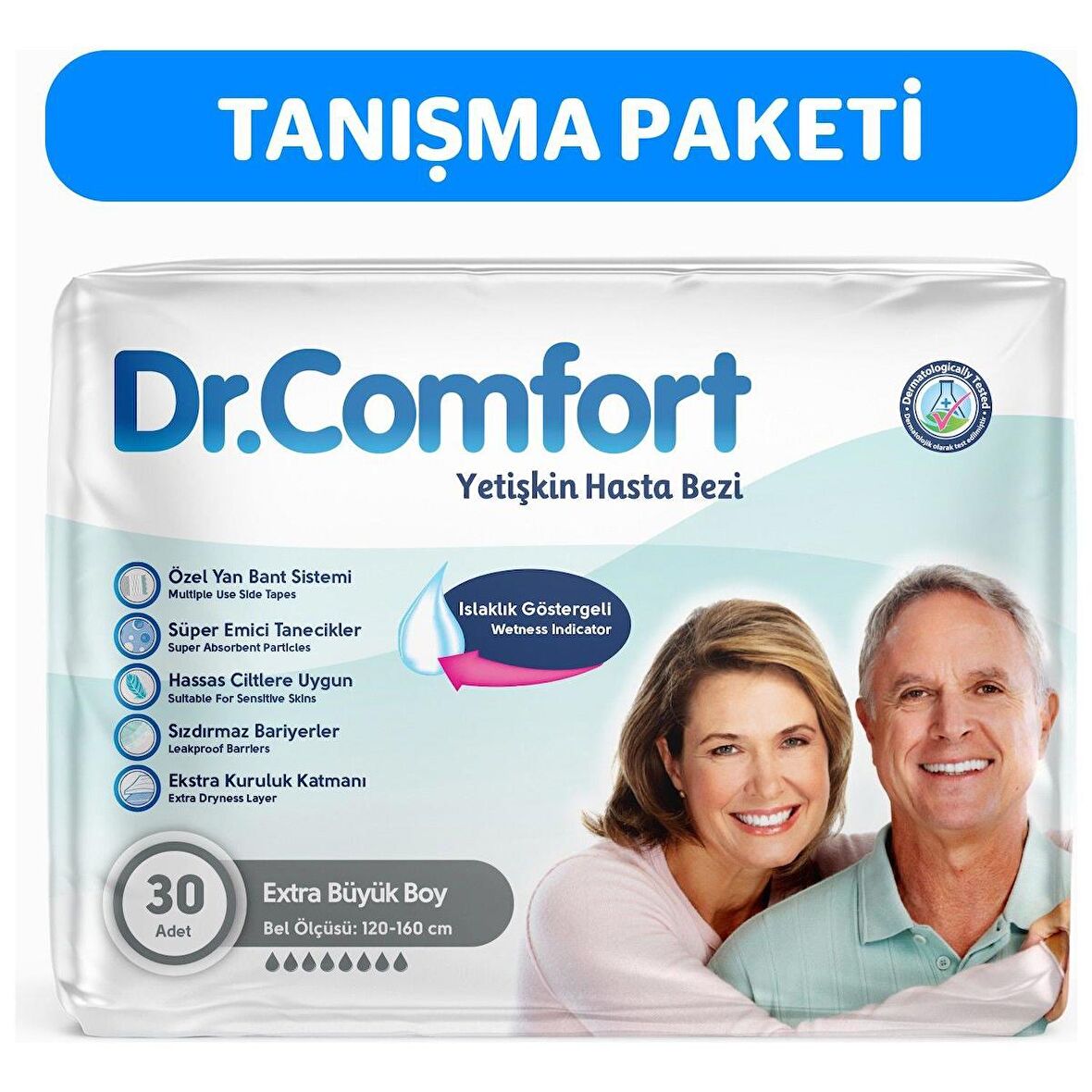 COMFORT TEKSTİL BELBANTLI HASTA BEZİ XLARGE 30'LU