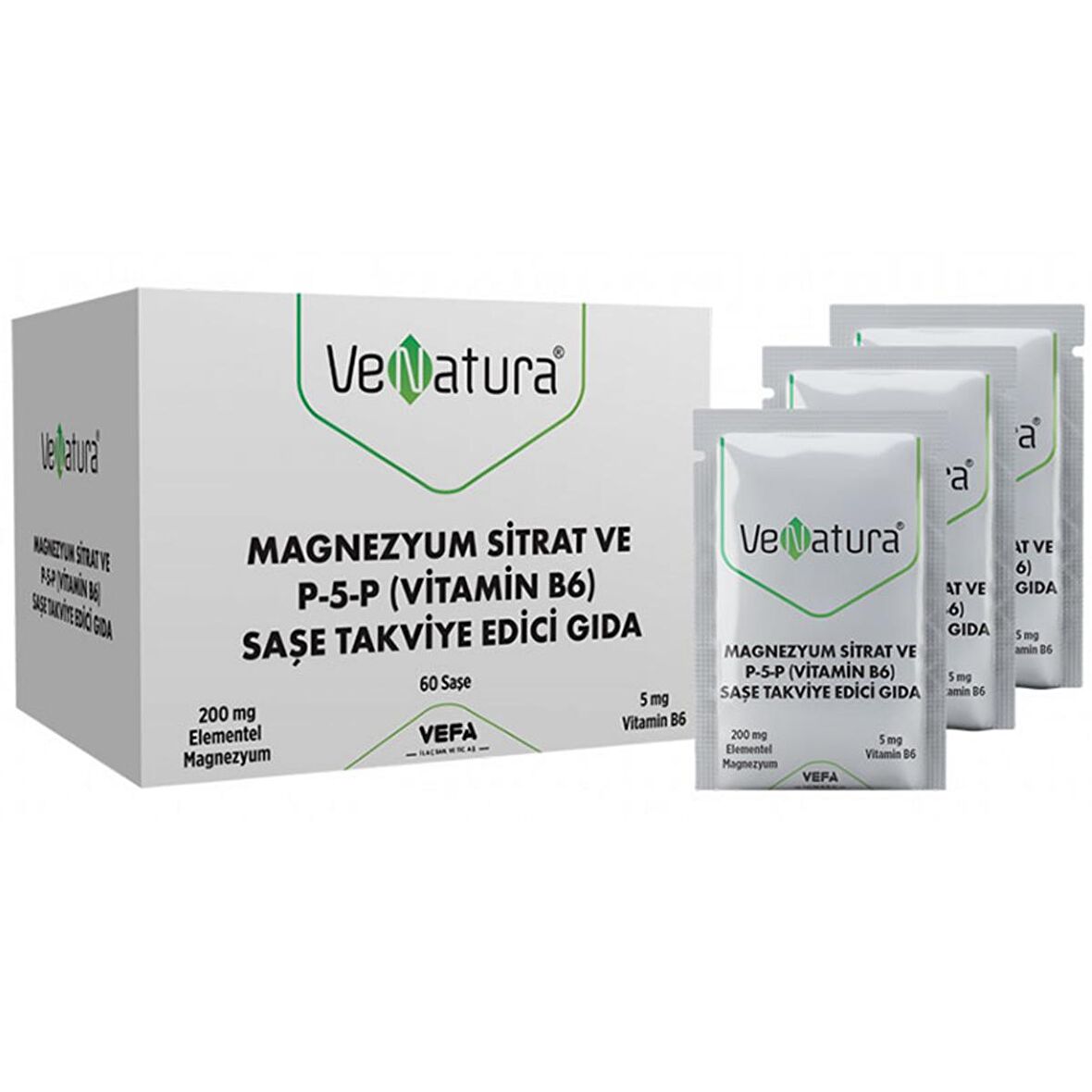 Venatura Magnezyum Sitrat ve P-5-P (Vitamin B6) Saşe