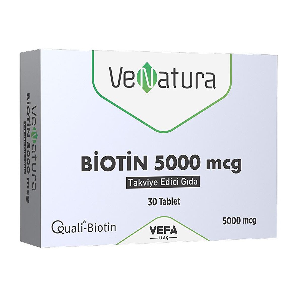 Venatura Biotin 5000 Mcg Takviye Edici Gıda 30 Tablet