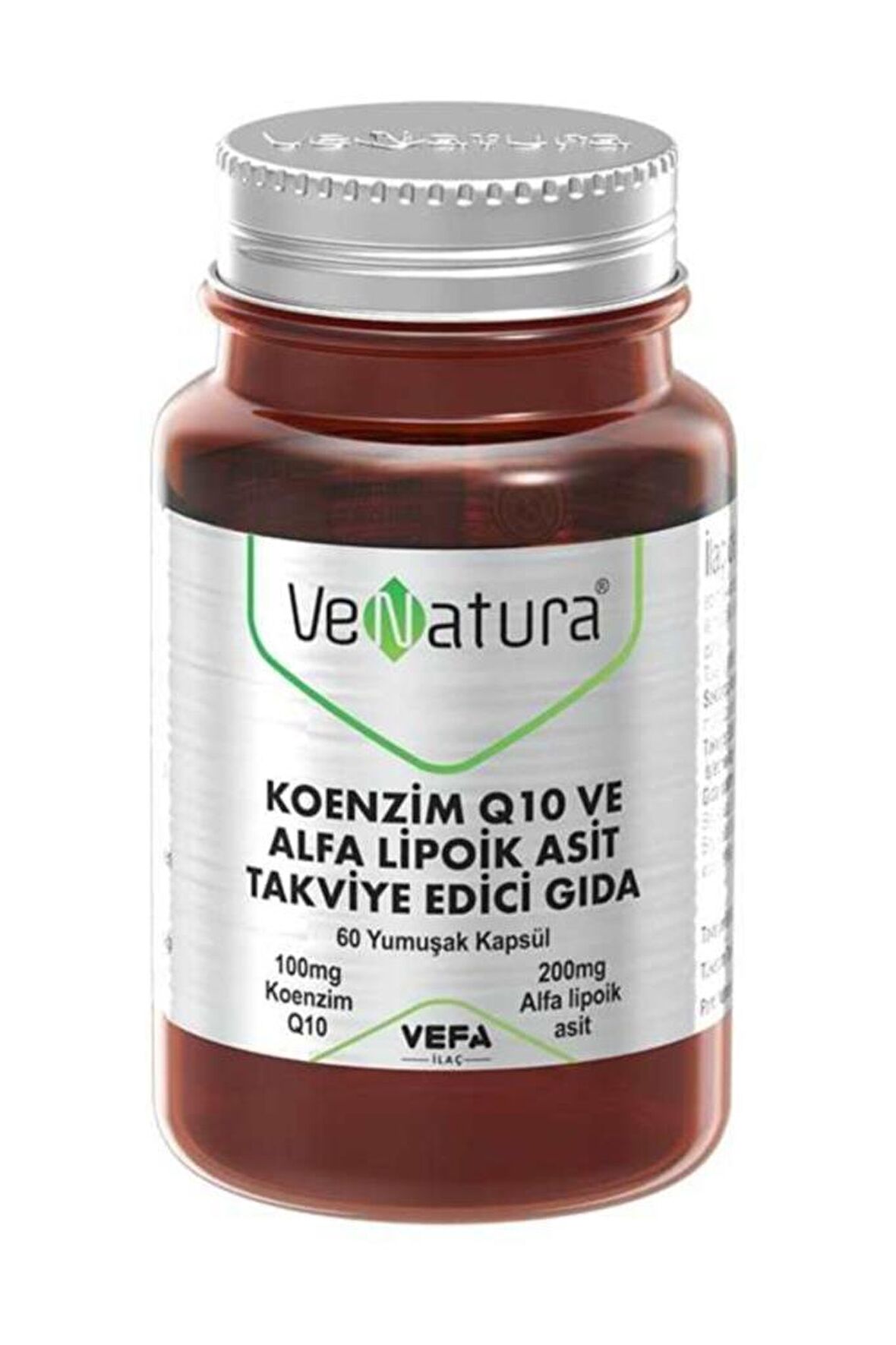 Venatura Koenzim Q10 ve Alfa Lipoik Asit Takviye Edici Gıda 60 Kapsül