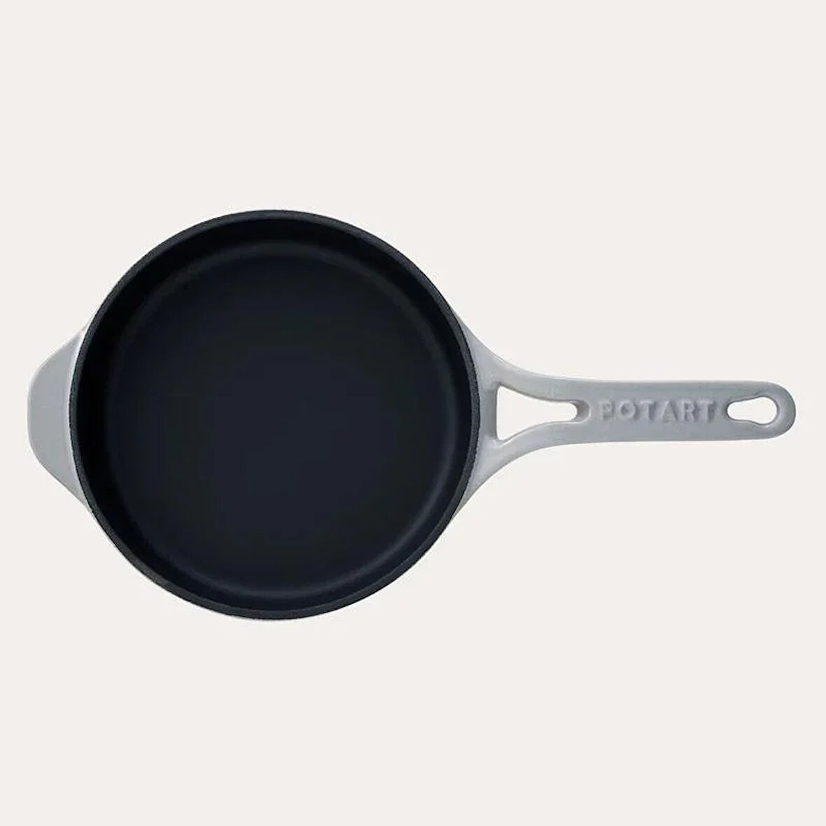Pot Art, Yuvarlak Düz Tava, 22 Cm, Parlak Gri