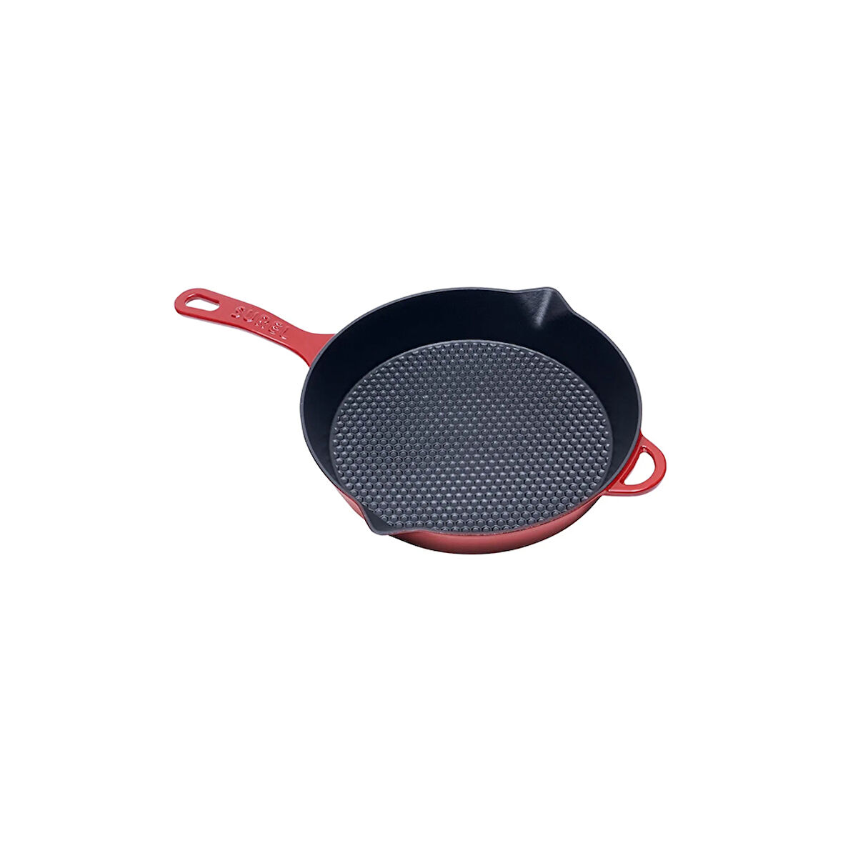 Sürel Degrade Kırmızı Yuvarlak Petekli Tava 28 cm
