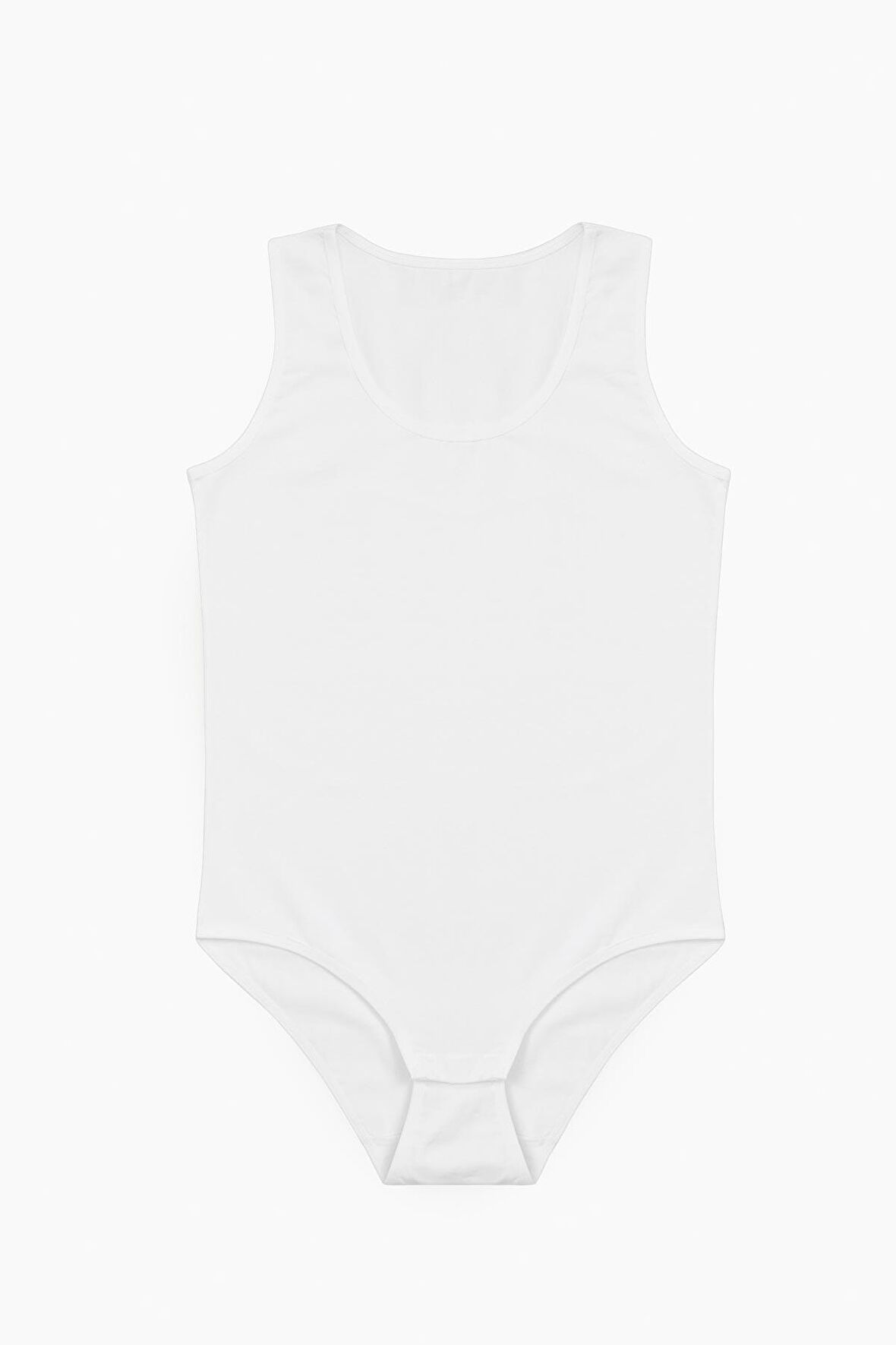 Kadın Pamuklu Kalın Askılı Üst Likralı Çıtçıtlı Body -2481