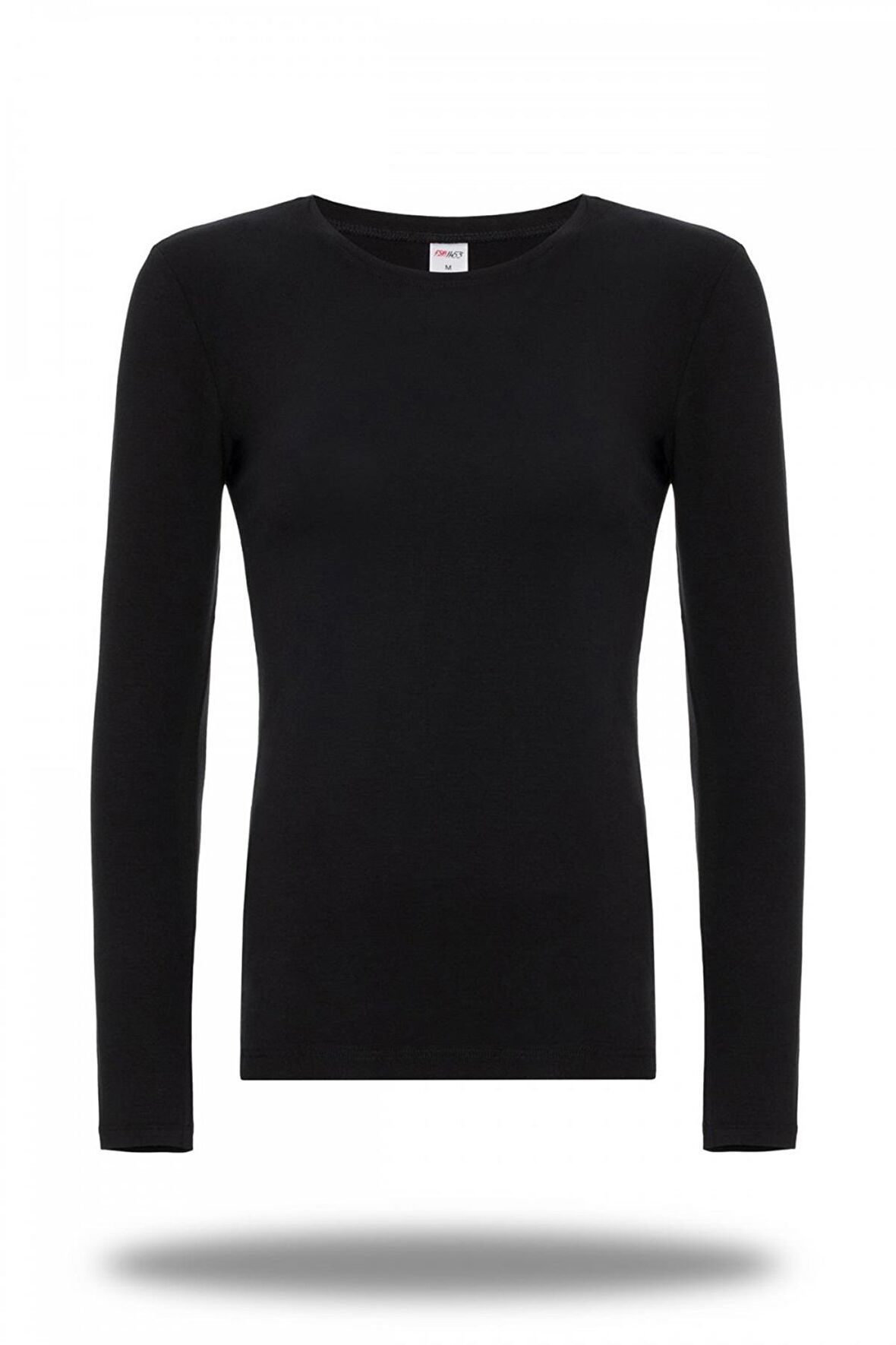 Kadın Pamuklu Sıfır Yaka Uzun Kollu Likralı Üst 6'LI - 2123