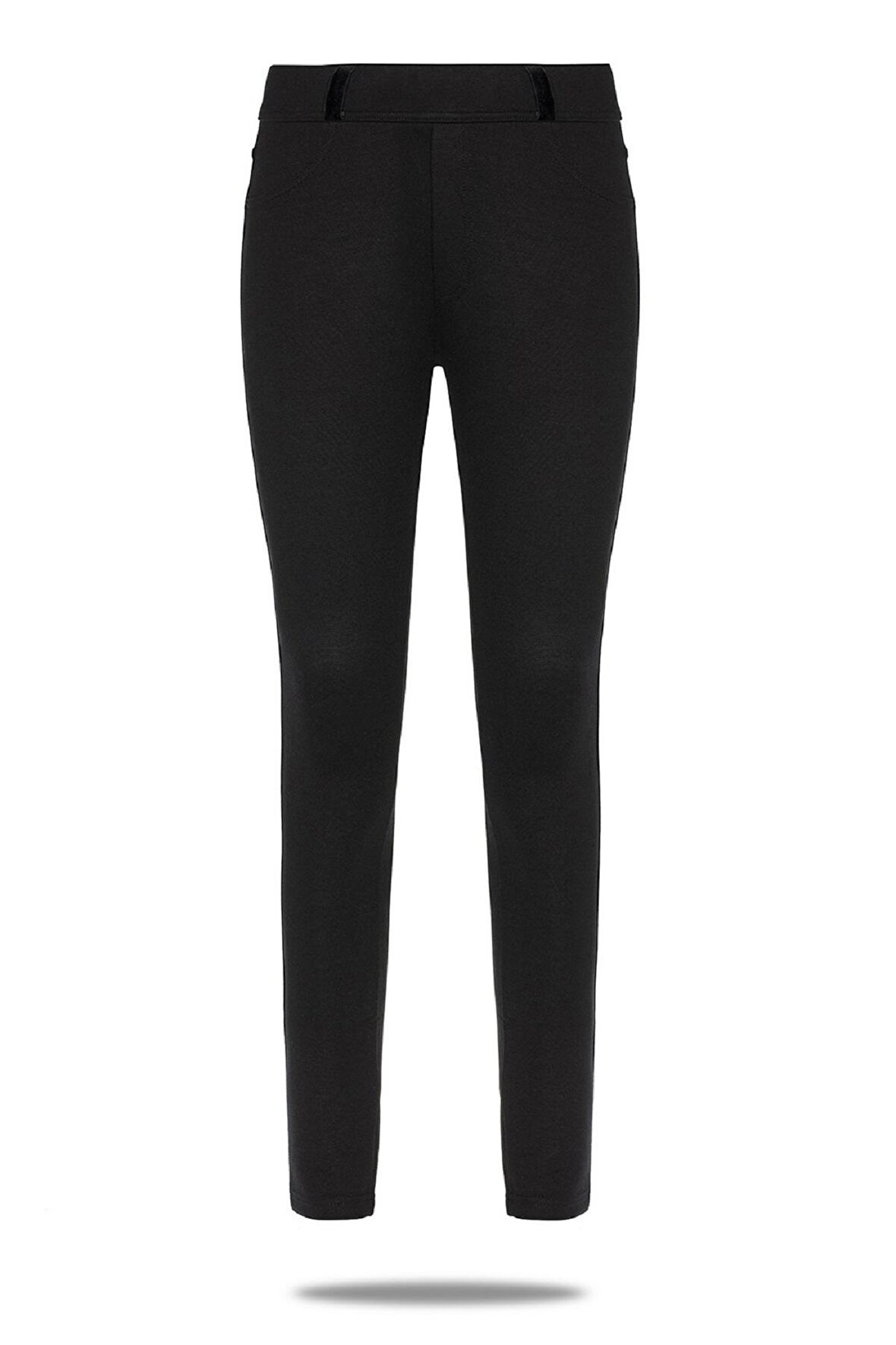 Kadın Vi̇skon Klasi̇k Jean Lüx Si̇yah Pantolon Tayt - 4625