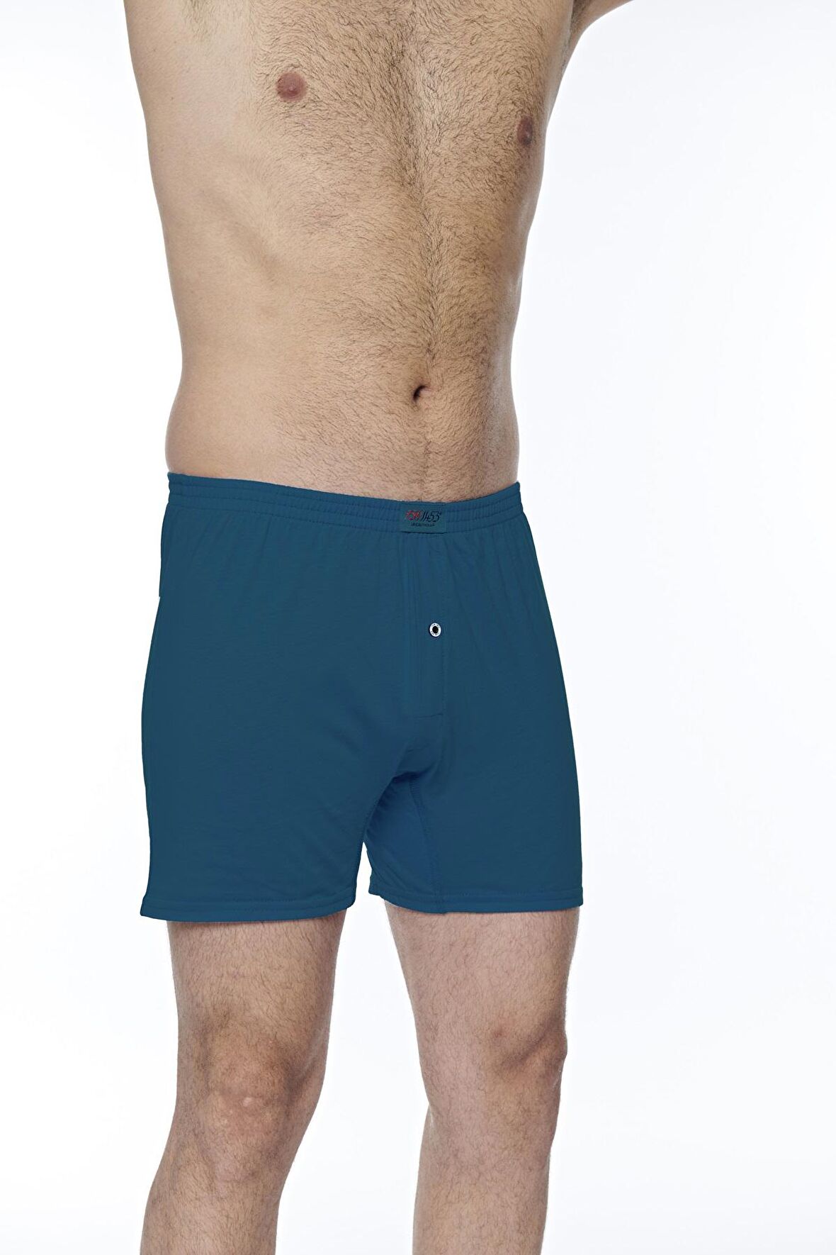 Erkek Pamuklu Klasi̇k Paçali Renkli̇ Boxer Teal 2'Lİ - 620