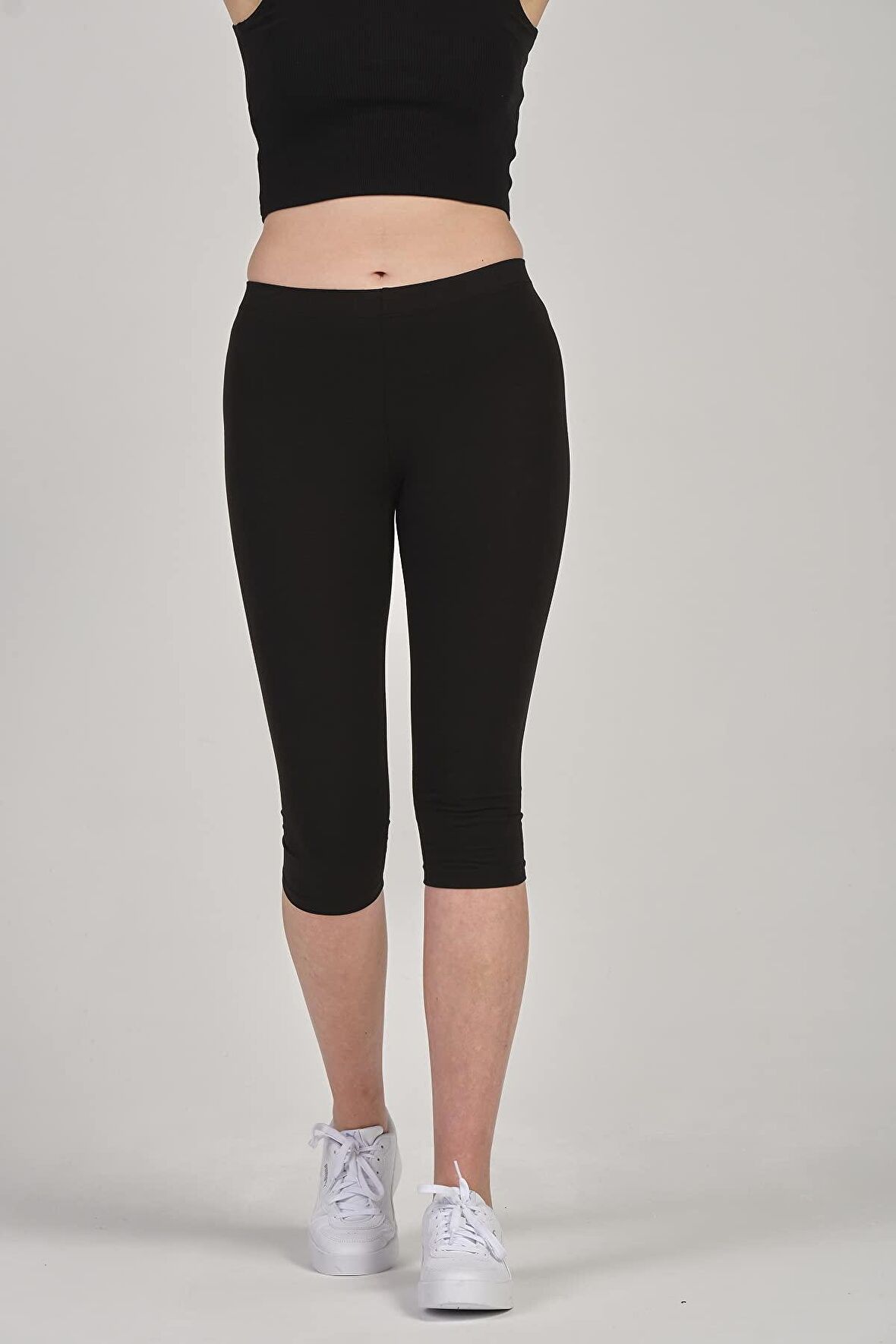 Kadın Pamuklu Di̇z Altı Li̇kralı Tayt - 4003 - 4052