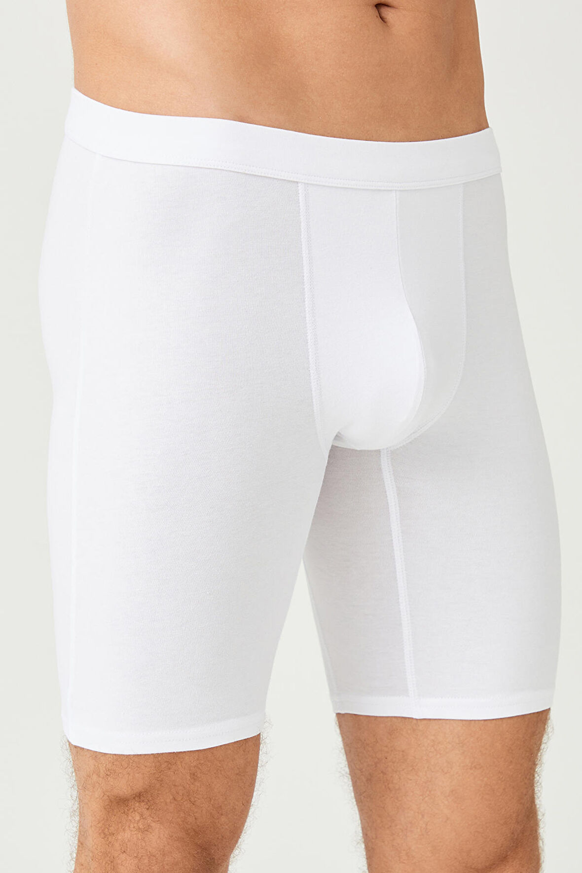 ERKEK PAMUKLU BİSİKLET BOY DİZ ÜSTÜ LİKRALI BOXER 2'Lİ -1159