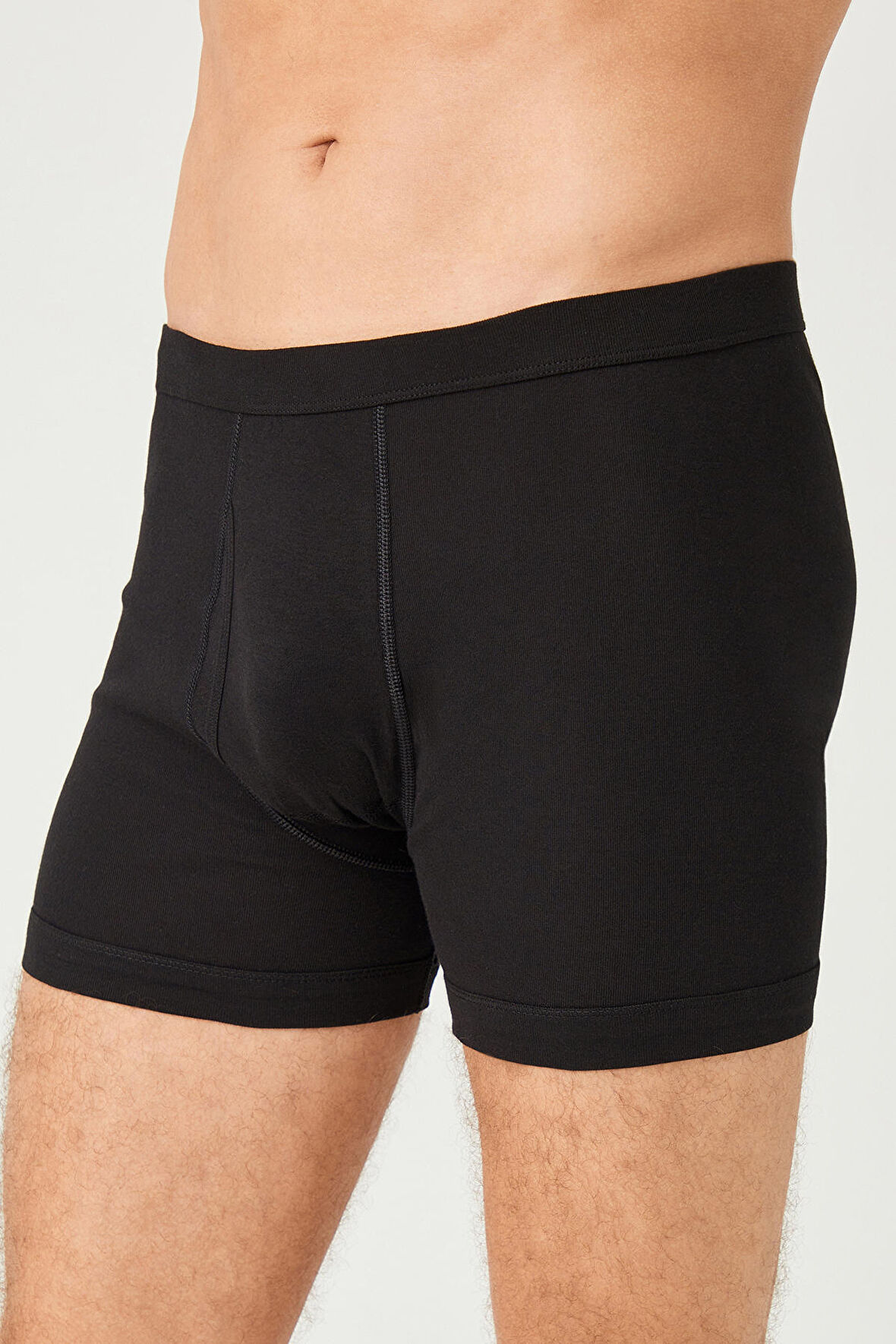 Erkek Pamuklu Süper İnce Ribana Boxer - 1196