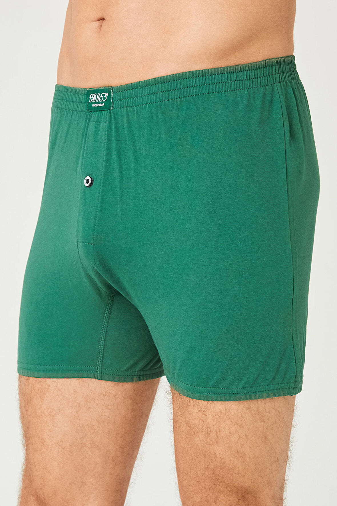Erkek Pamuklu Klasi̇k Paçali Renkli̇ Boxer  2'Lİ - 620