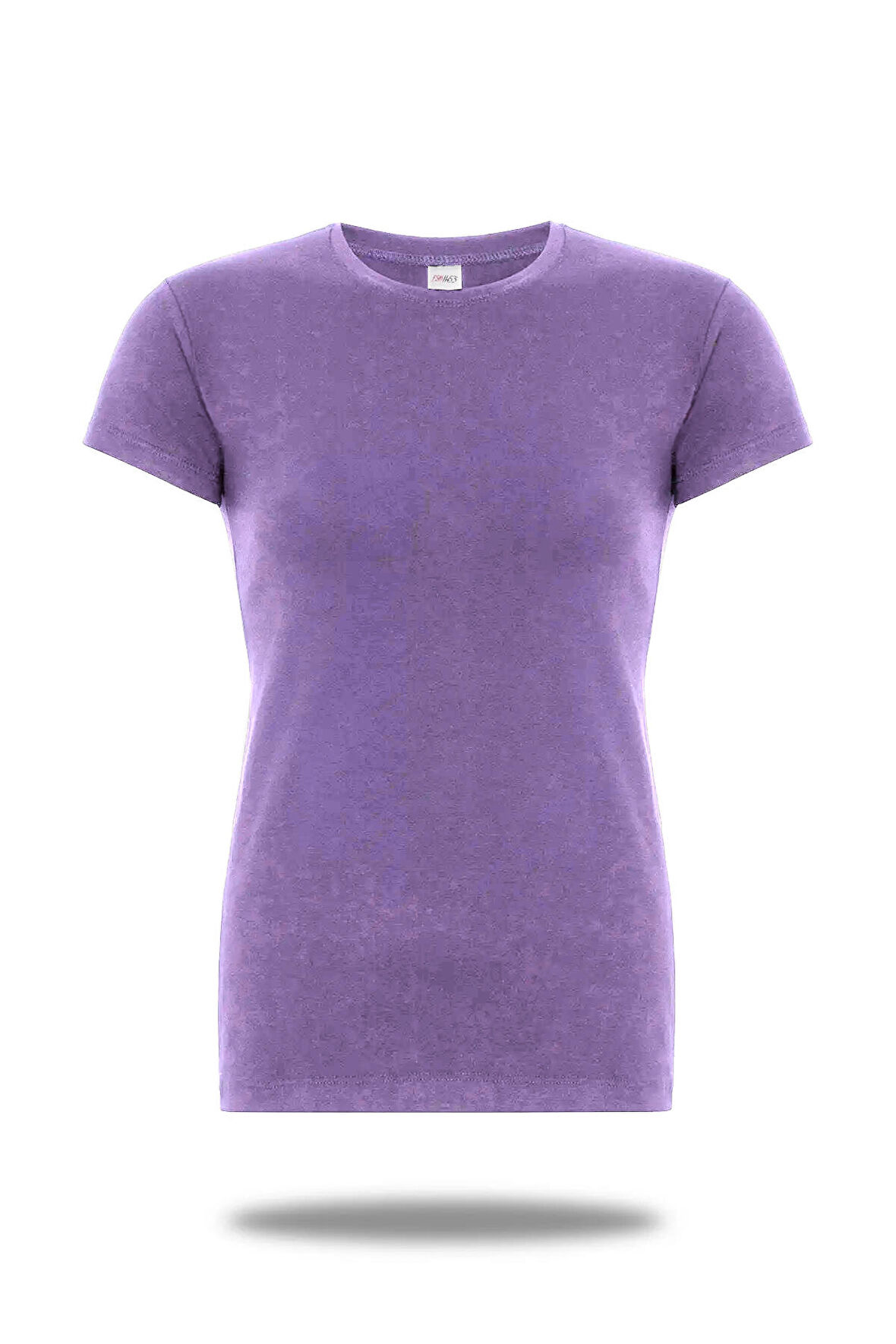 kadın Pamuklu Sıfır Yaka Kısa Kollu Üst Li̇kralı Renkli̇ T-shi̇rt Çiğdem - 2291