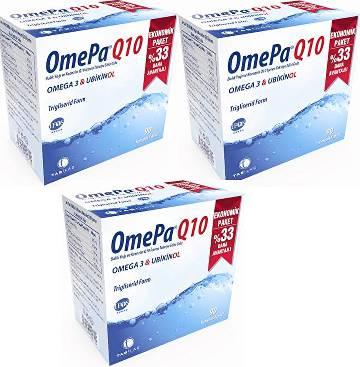 Tab Omepa Q10 Balık Yağı / Omega 3 - Ubikinol 90 Kapsül
