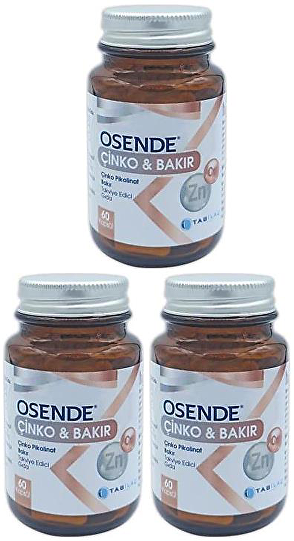 Tab Osende Çinko Ve Bakır İçeren 60 Kapsül x 3 Adet