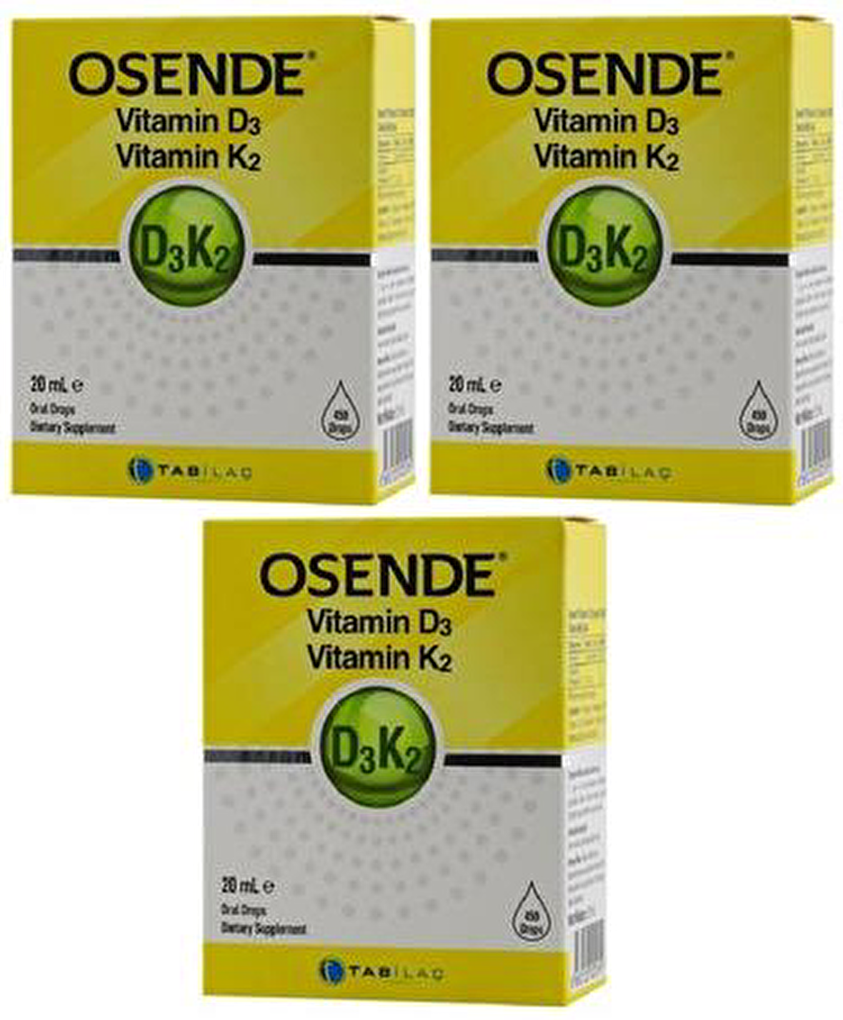 Tab Osende D3k2 Kompleks Damla 20 Ml x 3 Adet