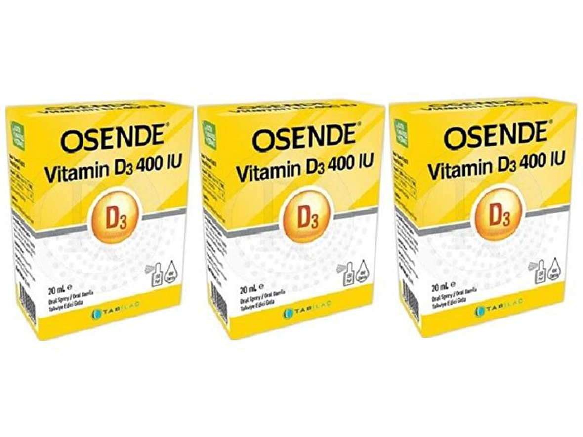 Tab Osende Vitamin D3 400 İu Sprey/damla 20 Ml x 3 Adet