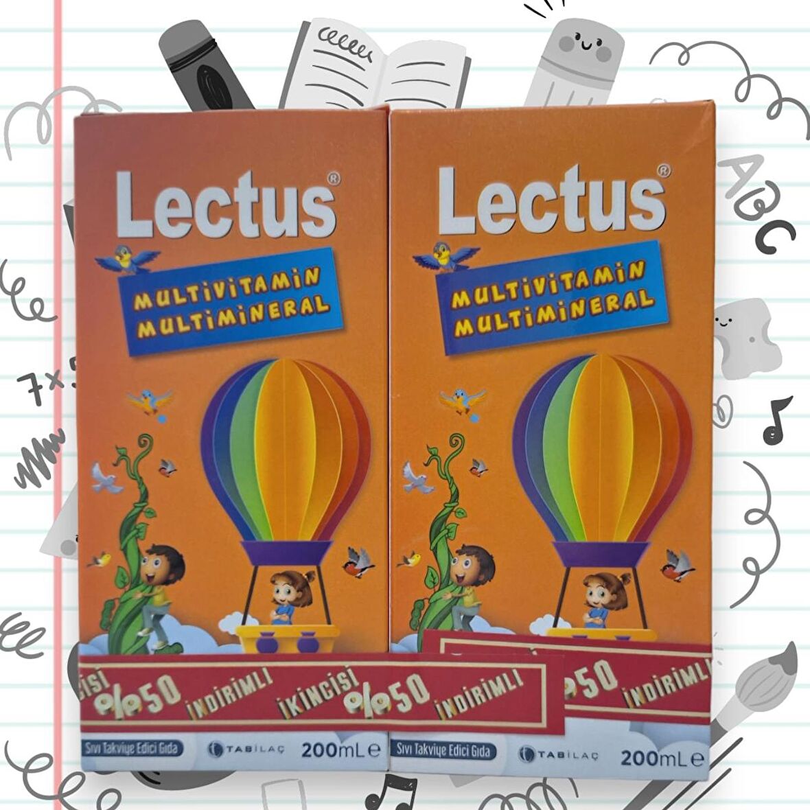 Lectus Multivitamin Multimineral Şurup 200ml (2x200ml kofre)