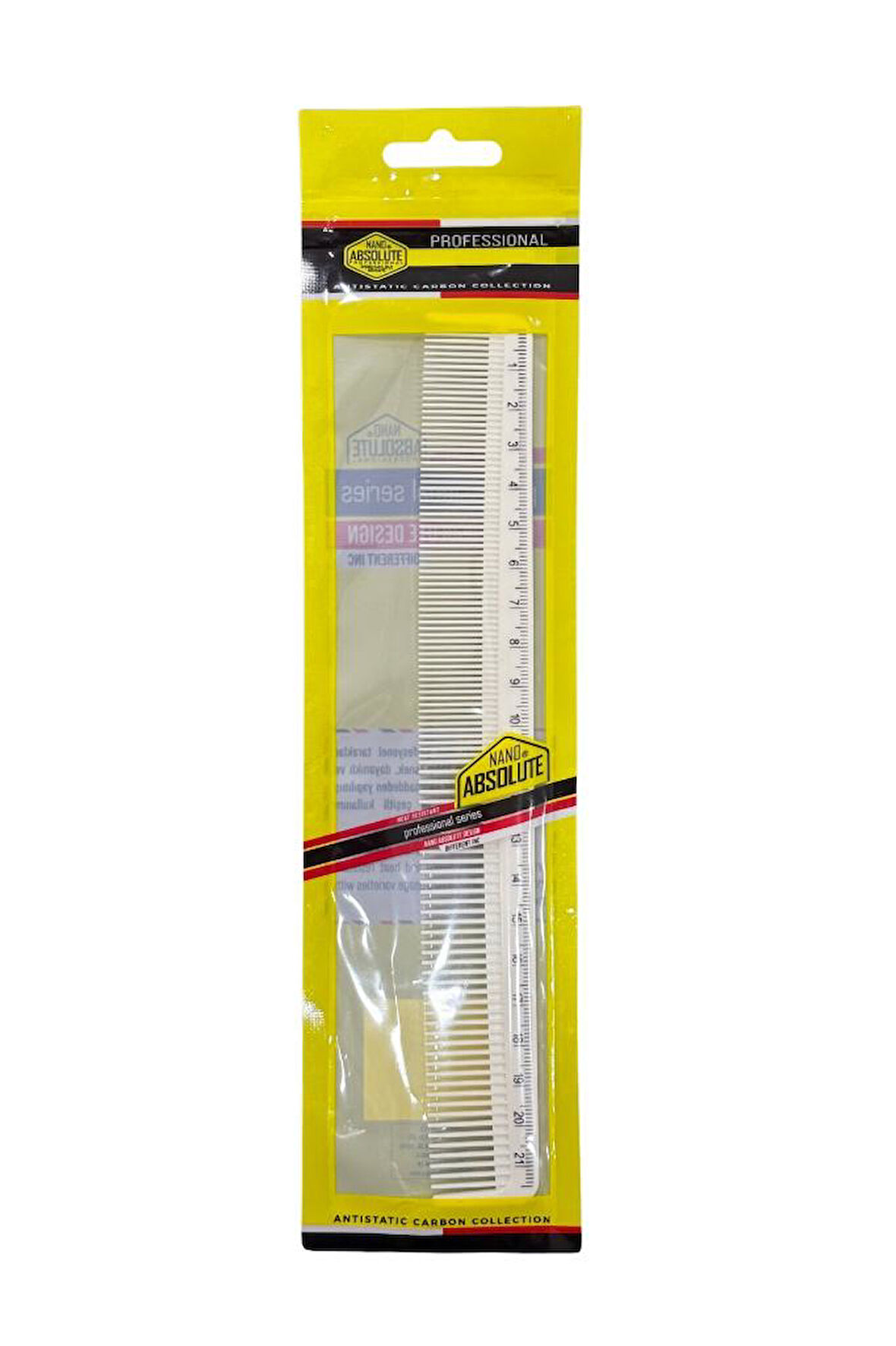 Nano Absolute Cetvelli Tarak 21 cm Beyaz E-018